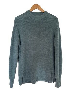Lululemon Merino Wool Ribbed Crewneck Sweater Teal Size 6
